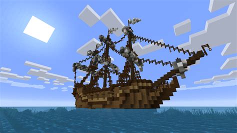 I Built An Aweome Medieval Sail Ship In Survival Minecraft Survival