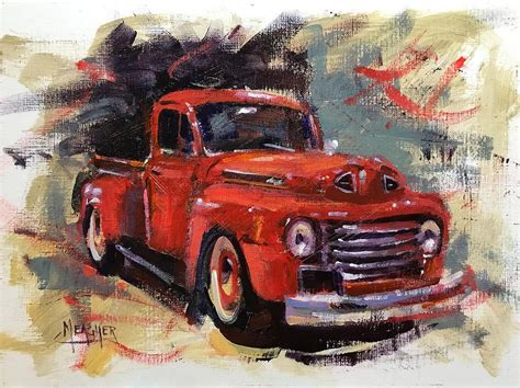 48 Ford F1 By Spencer Meagher Truck Art Art Cars Car Painting