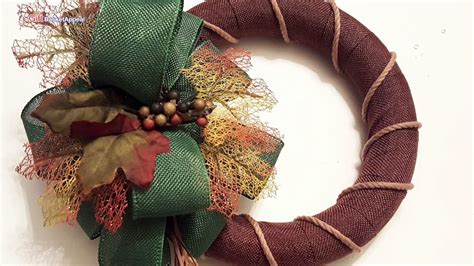 Diy Fall Burlap Wreath Craft Ideas Youtube