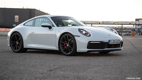 2020 Porsche 911 4s Color Carrara White Metallic Front Three Quarter