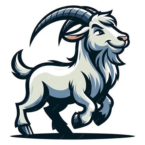 Premium Vector Cartoon Goat Vector Illustration