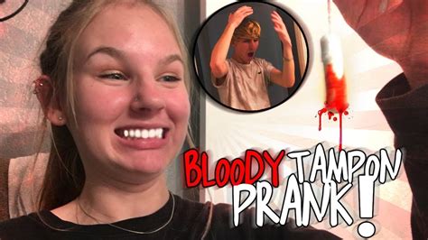 Bloody Tampon Prank On Brother Extreme Youtube