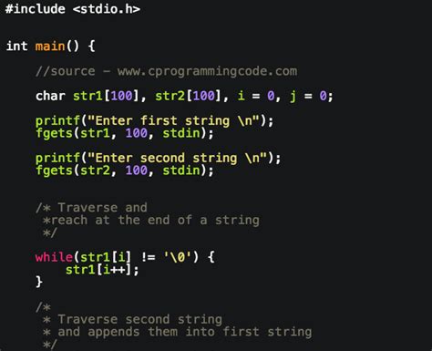 Programming Tutorials C Program To Concatenate Two Strings