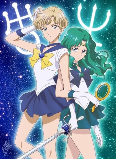 Dangerousperfectionparadise Sailor Uranus Sailor Neptune Crystal Version By Marco Albiero