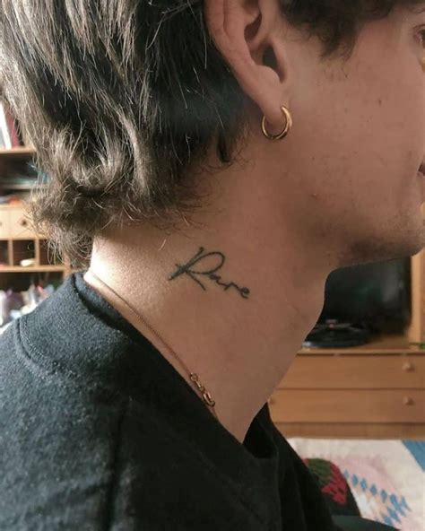 Neck Tattoo With Quotes And Words To Live By 3 Neck Tattoo For Guys