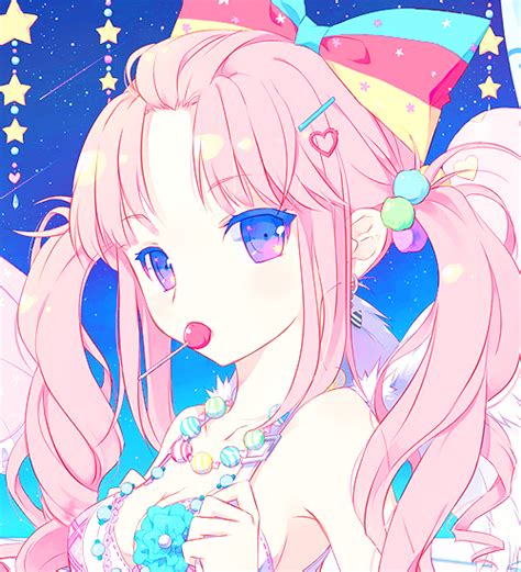 Lollipop Rainbow Chica Anime Kawaii Arte Kawaii Y