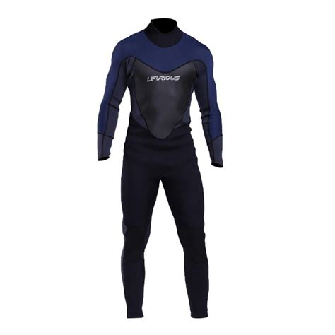 Mens Wetsuit 3mm Neoprene Full Body Long Sleeve Diving Suits With Back Zipper Uv Protection