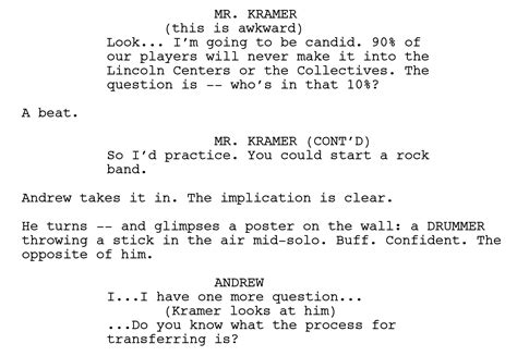 Brad Dailey Script Format 4 Character Dialogue Headings