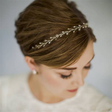Simple Wedding Headband Or Hairvine Amy By Debbie Carlisle Short