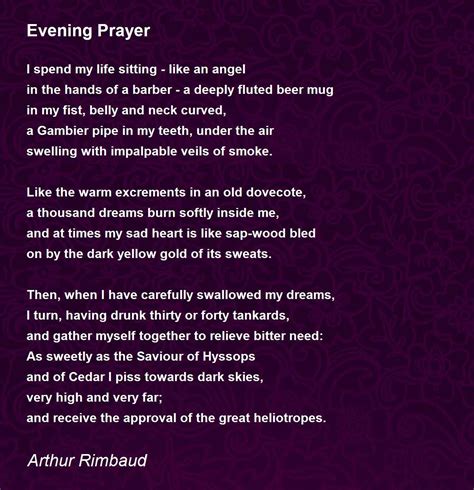 Evening Prayer Poem by Arthur Rimbaud - Poem Hunter