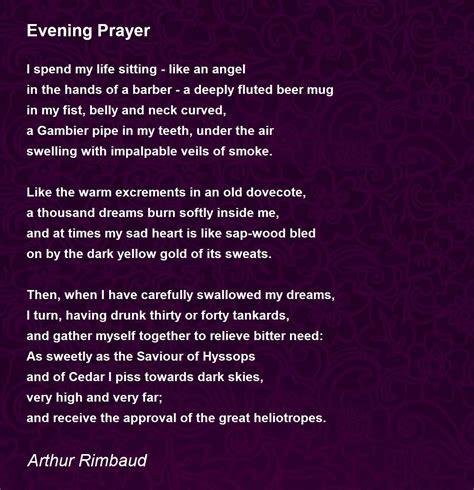 Evening Prayer Poem by Arthur Rimbaud - Poem Hunter