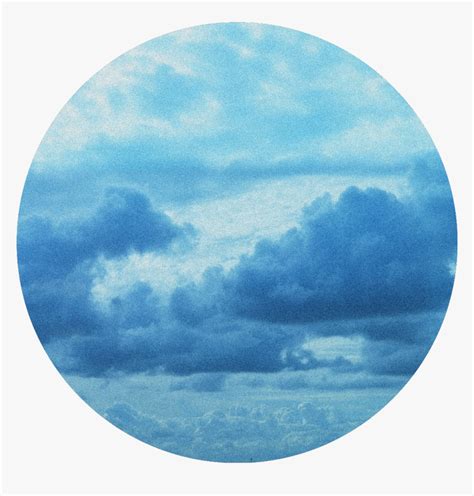 Blue Clouds Aesthetic Circle Background Sky Nature Circle Hd