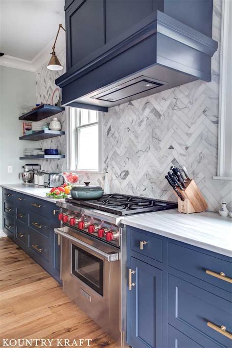 I ordered white uppers and biscayne blue lowers. Hale Navy Kitchen Cabinets in Bay Head, New Jersey | Navy ...