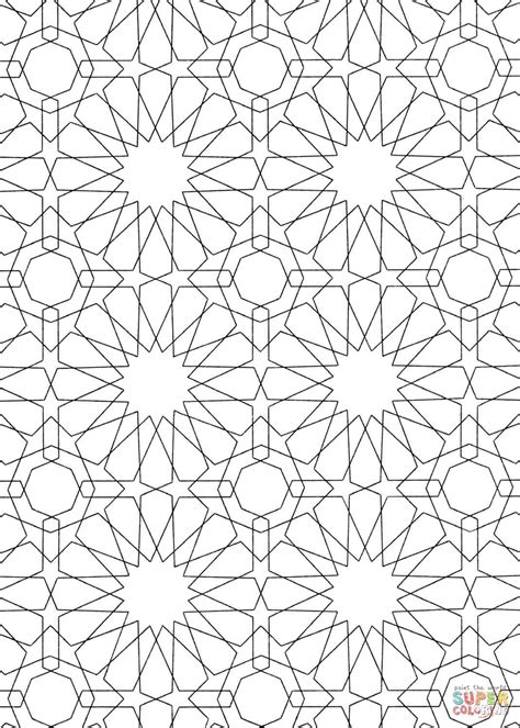 Download Islamic Pattern coloring page | Free Printable Coloring Pages