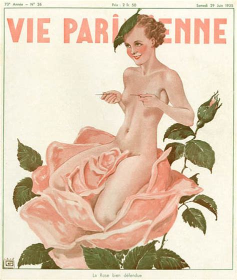 La Vie Parisienne 1935 Nude Rose Bien Defendue Mad Men Art Vintage