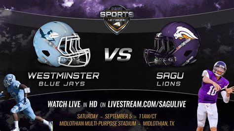 Sagu Football Hosts Westminster College For Season Opener Sagu