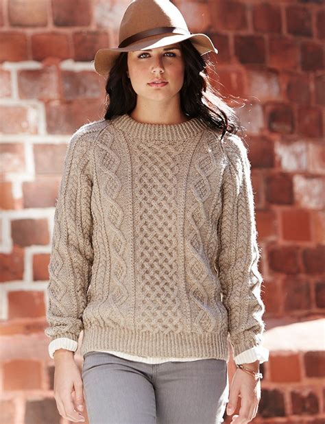 Fresh new knitwear design patterns for 2019/2020. Tradition and warmth: Honeycomb Aran by Yarnspirations ...
