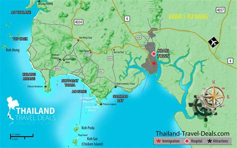 Krabi Beach Map