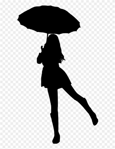 Download Umbrella Sticker Umbrella Girl Silhouette