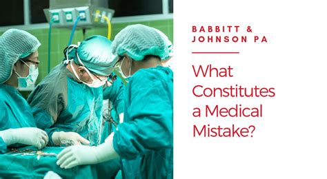 What Constitutes A Medical Mistake