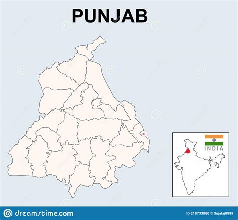 Punjab Map Political And Administrative Map Of Punjab With Districts