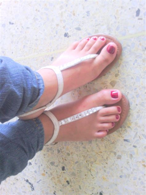 Beautiful And Cute Feet Thong Sandals And Sweet Beautiful Feet