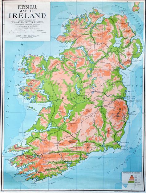 Physical Maps Of Ireland