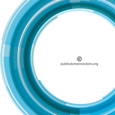Desain Abstrak Lingkaran Biru Domain Publik Vektor