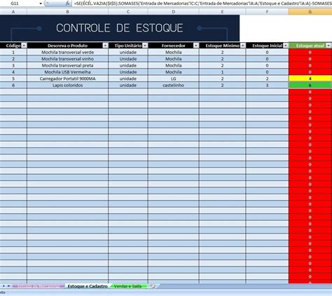 Planilha Excel Controle De Estoque E Vendas R Em Mercado Livre Hot