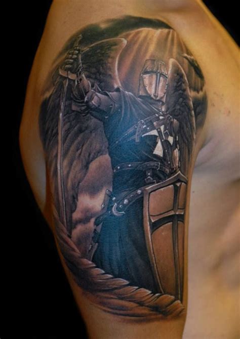 25 amazing warrior tattoos for men and women. Pin by Michael Clementoni on tattoo ideas | Knight tattoo ...