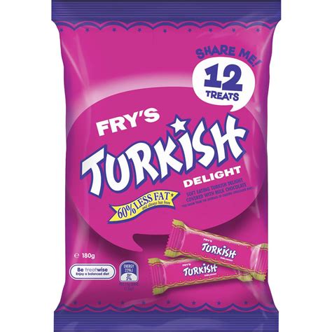 Cadbury Frys Turkish Delight Chocolate Sharepack 180g Woolworths