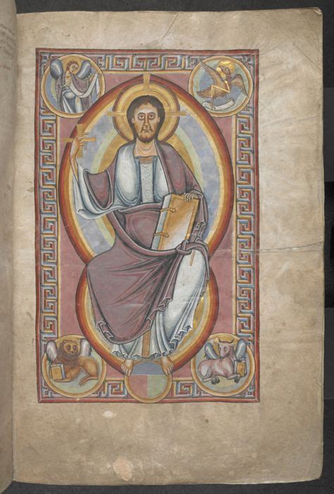 Christ In Majesty From The Stavelot Bible Add Ms 28107 F 136r