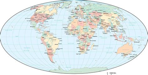 Map Of The World With Major Cities