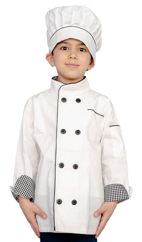 Child Chef Jacket And Hat Halloween Costume
