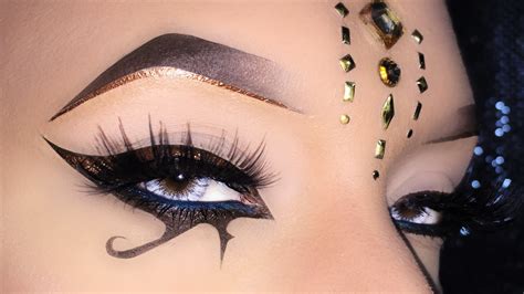 Bronze Egyptian Goddess Eyeliner Arabic Inspired Makeup Tutorial