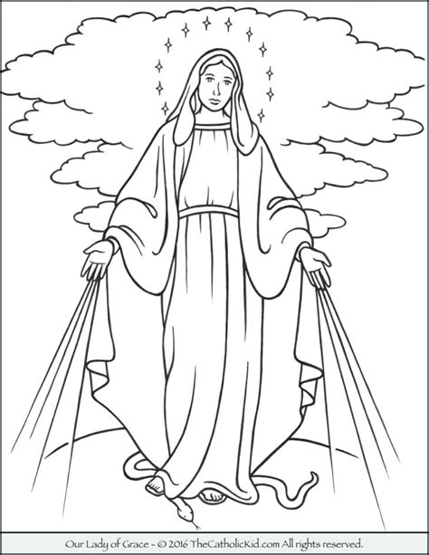 Search through more than 50000 coloring pages. Virgin Mary Coloring Page at GetColorings.com | Free ...