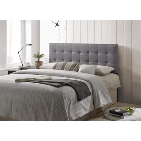 203 x 153cm * overall dimensions: Poly and Bark Gray Guilia Square-Stitched Headboard, Queen ...