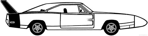 1969 Dodge Charger With Blower Drawing