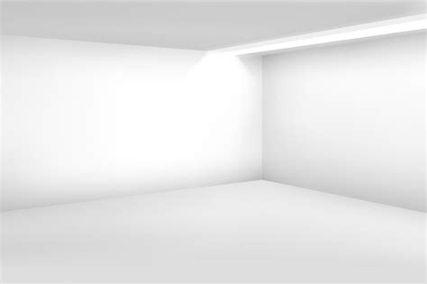 White Empty Room 3d Modern Blank Interior Vector Home Background By