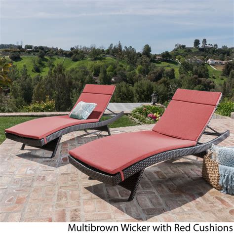 Salem Set Of 2 Brown Wicker Adjustable Chaise Lounge With Arms Dark