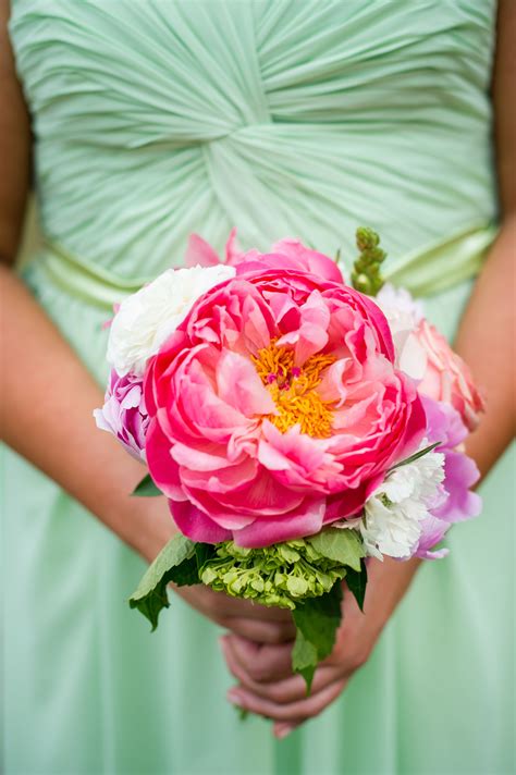 Large Bloom Pink Peony Bridesmaid Bouquet