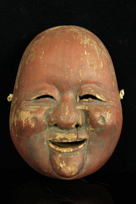 Noh Mask Wood Okame おかめ Japan Edo Period Catawiki