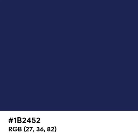 Midnight Navy Color Hex Code Is 1b2452