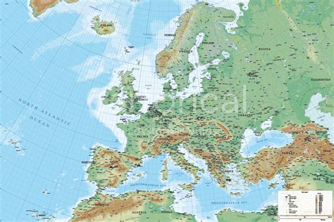 Large Detailed Relief Map Of Europe Europe Large Detailed Relief Map Gambaran