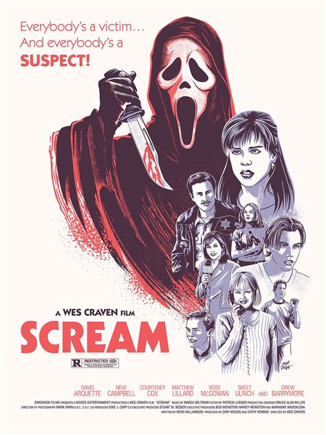 scream poster by matt talbot for gallery 1988 movie artwork classic horror movies posters