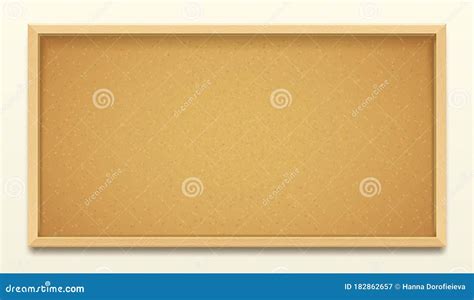 Cork Board Wood Frame Background Pin Noticeboard Stock Vector
