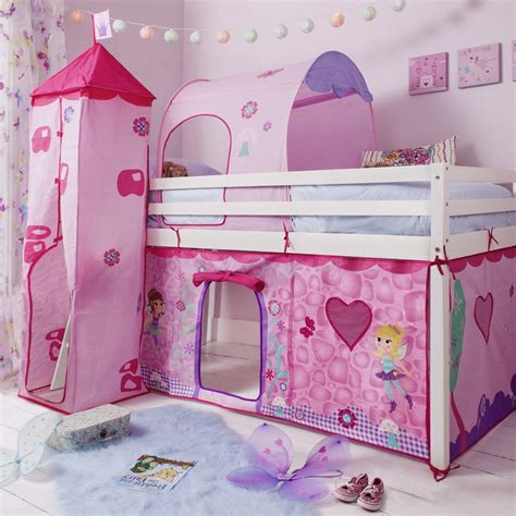 Fairies Cabin Bed Mid Sleeper With Tent Tunnel And Tower Noa And Nani