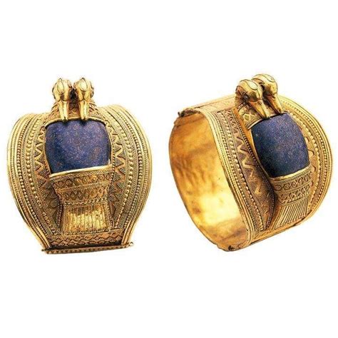 Throughout history, gold has been held with high importance in nearly every society. Ramesses ll solid gold bracelets set bearing the cartouches of Ramesses ll | Ancient egyptian ...
