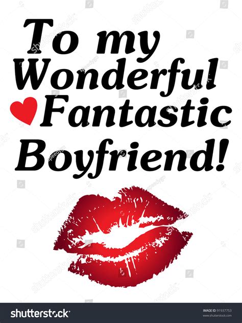 I want you to know that you are the one. Happy Valentine'S Day. To My Boyfriend. Editable Vector ...