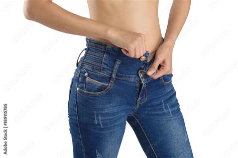 Body Girl Sexy In Jeans Stock Photo Adobe Stock